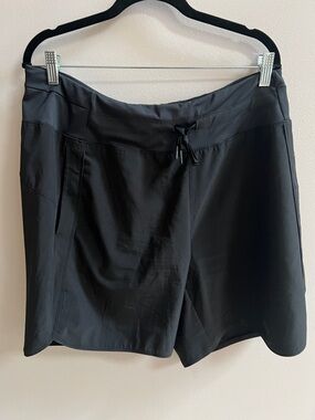 Baleaf Black Women's Athletic Shorts with Drawstring 3 Pockets Size XL Quick Dry